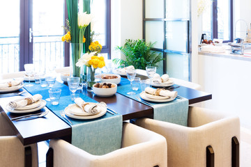 interior of modern dining room