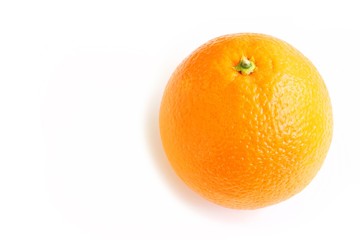 Navel Orange on White Background