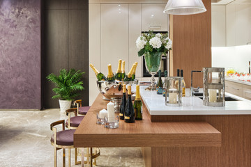 interior of modern dining room