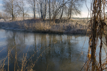 Spring landscape with river