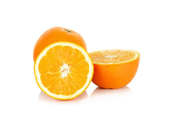 Orange fruit isolated on the white background