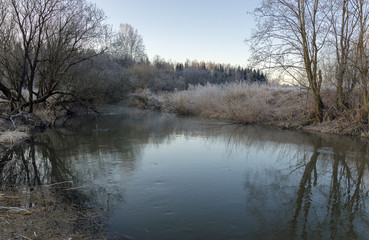 Spring landscape with river