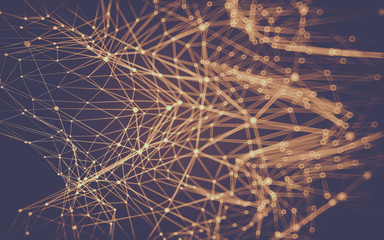 Abstract polygonal space low poly dark background