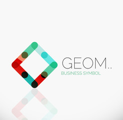 Logo, linear abstract geometric icon
