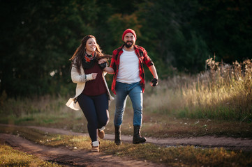 Fototapeta premium I love running in the field