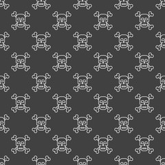 Skull and crossbones seamless pattern