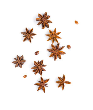 Star Anise On White Background