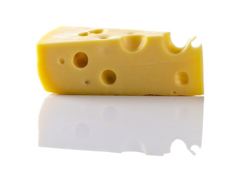 cheese isolated on white