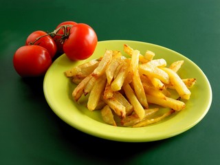 fried potatatoes as tasty snack