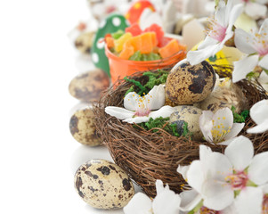 Flowering branches and eggs