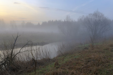 Fototapeta na wymiar Spring landscape with river