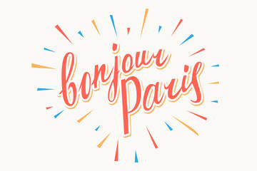 Bonjour Paris card. © ilona_pitkin