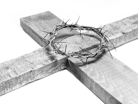 The crown of thorns and the cross of Jesus Christ