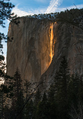 FireFall in Yosemite National Park USA