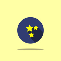 Space icon illustration star flat