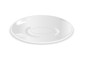 Photorealistic images of white saucers.