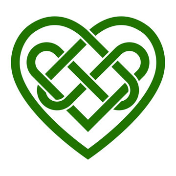 Celtic Irish knot heart vector illustration