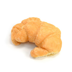 fresh croissant on white background