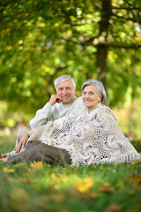 couple in summer park