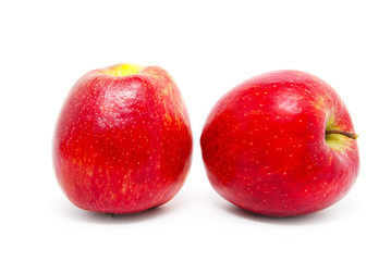 Fresh red apple isolated on white