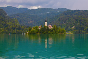 Fototapeta na wymiar Bled lake. Slovenia