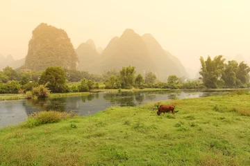 Fotobehang landscape in Yangshuo Guilin, China © xiaoliangge