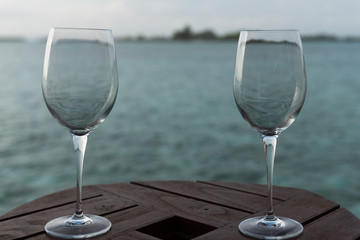 Glasses of white wine