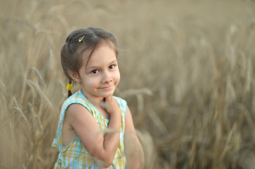  Cute girl in field