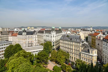 Zelfklevend Fotobehang Aerial View Of Vienna City Skyline © radub85