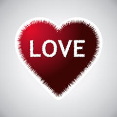 illustration of pair of valentine heart on abstract background