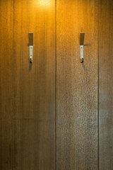 Steel Wall Hanger, Wall Hooks for coats on wooden board backgrou