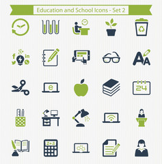 Education and School Icons - Set 2