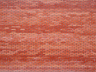 Modern new red brick wall, brickwork background, texture, pattern