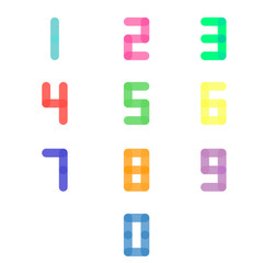 Number in pastel color