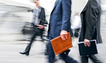 Fototapeta premium group of business people in the street