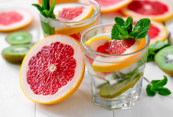 Iced infused spa water