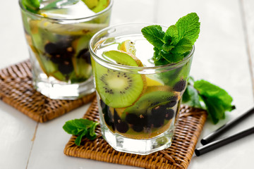 Infused fruits and berries water