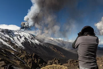 Foto auf Leinwand Volcano etna eruption © Wead
