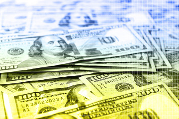 Many hundred dollars cash money as background