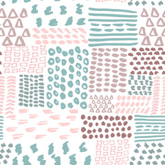 Doodle seamless geometric pattern  Vector illustration