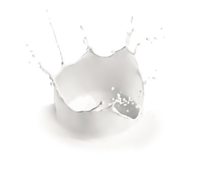 Milk splash isolated on white