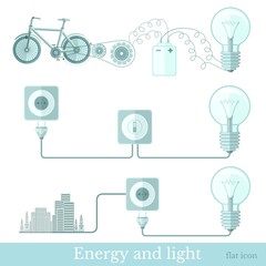 concept flat energy light schematic infographic