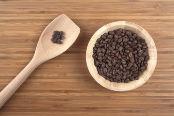 Coffee beans in bowl 