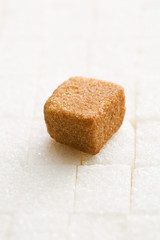 brown cane sugar cube