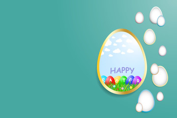 Simple Happy Easter green card