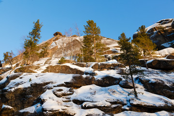 Fototapeta na wymiar Winter landscape in Siberia