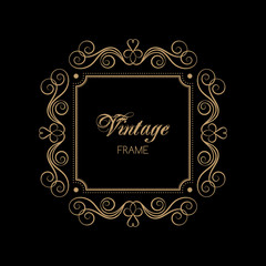 Vintage calligraphy frame