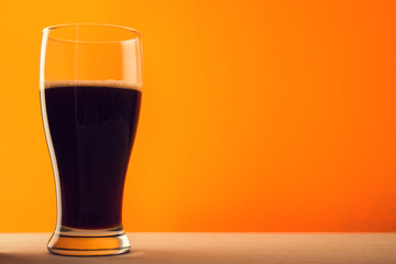 Dark beer in glass