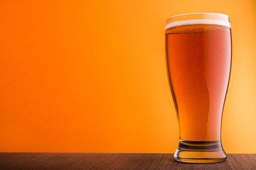 Glass of light beer