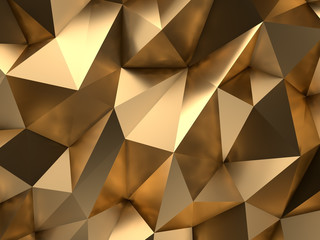 Gold abstrakter 3D-Render-Hintergrund © ZAZEN